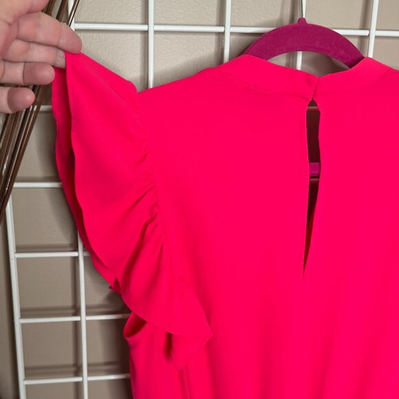 Amanda Uprichard Lela Romper, Hot Pink, Size L, Like New - Picture 12 of 15